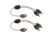 DNA PRO SPEC RCA Y-LEAD 1X FEMALE RCA TO 2X MALE RCA RED(PAIR)