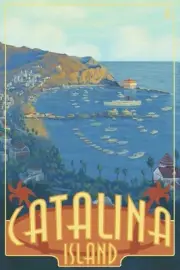 Wall Art Print Catalina Island, California, Travel Scene by Lantern Press, 12...