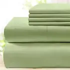 6 Pieces Bed Sheets Set(King, Sage Green) - Hotel Luxury Super Soft 1800 Thread