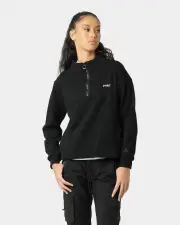 [PYRA] Pyra Women's Quarter Zip Pull Over Black - Size 10 (M) 10 (M) Black