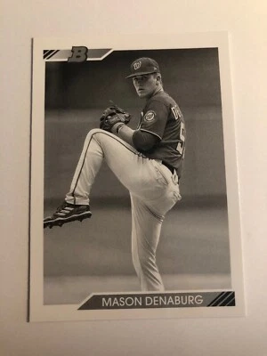 2020 Bowman Heritage Black & White Parallel Mason Denaburg Nationals BHP24