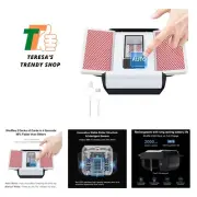 Rechargeable Automatic Card Shuffler 2 Deck – Fast, Reduced Jams, Low Noise, ...