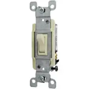 Leviton 1453-2A Toggle Switch, 3-Way, 15A, 120V, Almond