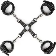 LIVE YOUR FANTASY - Fetish Collection Hogtie with Hand and Ankle Cuffs, Black, 850 Gram - EasyToys