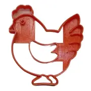 CHICKEN HEN FULL BODY SIDE VIEW DETAILED FARM ANIMAL COOKIE CUTTER USA PR5053