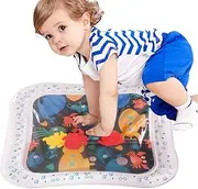 Baby Water Mat, Inflatable Water Pad, Square Cushion Toy, Sensory Development and Visual Stimulation, Safe and Sturdy, for Learning Games, Activity Center Use, 17.72x17.72 inches