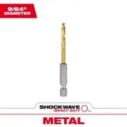 Milwaukee Shockwave 9/64 in. X 2.63 in. L High Speed Steel Red Helix Drill Bit