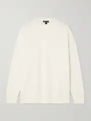 [James Perse] James Perse - Waffle-knit Cotton And Cashmere-blend Top - Cream - 2 2 Cream