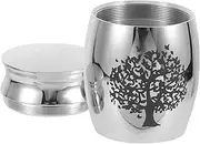TOYANDONA Stainless Steel Dog Urn for Ashes Keepsake Jar for Pets Memorial Cremation Urn with Screw Lid Durable and Compact Pet Ash Holder for Dogs and Cats