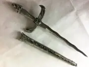 Egyptian Ceremonial Dagger Pharaoh Knife Ripple Blade /w Scabbard