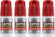 Cala Super Nail Glue Professional Salon Quality | Quick and Strong Nail Liquid Adhesive (4 Bottles)