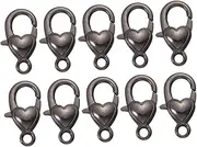 ULDIGI Lobster Clasp Keychain Clasps Set 10pcs Alloy Heart Shape Charms for DIY Jewelry Necklace Bracelet Fashion Accessory