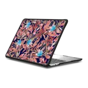 MacBook Air 13-inch (M2 - M4) Impact Case Hand Painted Pink Navy Blue Gold Watercolor Tropical Floral