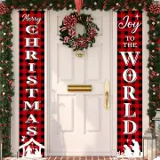 Christmas Nativity Porch Sign Banner Merry Christmas Door Banner Joy to the W...