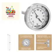 Heavy Duty Compost Thermometer - Fahrenheit and Celsius 36 Inch Stem, Made in...