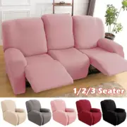 1/2/3 Seater Stretch Recliner Chair Covers Lounge Couch Cover Sofa Slipcovers