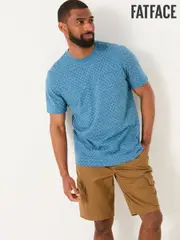 FatFace Hayle Navy Hayle Block Printed Tshirt (AV2524) | $65