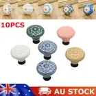 10PCS Ceramic Kitchen Cabinet Handles Door Knobs Drawer Cupboard Round Pulls AU