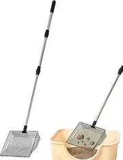 Chicken Coop Scooper, Retractable Poop Rake, Long Handled Cleaning Shovel, 45.67x7.09x2.36 inches, Ergonomic Grip Design, Lightweight and Efficient Tool, Easy Sand for Dog