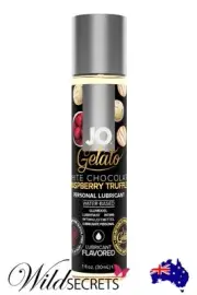 NEW JO White Chocolate Raspberry Truffle Water based Flavoured Lubricant 1 Oz /