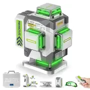 HueparPro Laser Level, Self Leveling 4 x 360 Green Cross Line Laser Tool, Hig...
