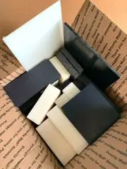 Machinable Gray Black Natural Nylon Plastics Random Size Blocks Sheets 16LB Box