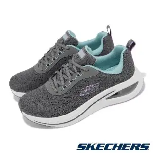 Skechers 休閒鞋 Skech-Air Meta 女鞋 灰 白 氣墊 避震 微厚底 記憶鞋墊 運動鞋 150131CCMT