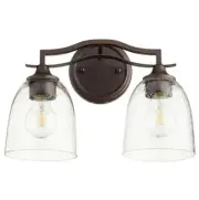 Quorum Bath Vanity Light 5027-2-286 Jardin 2-Light , Oiled Bronze