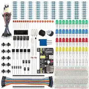 Arduino Kit Breadboard Power Jumper Wires Resistors LED R3 Mega2560 Raspberry