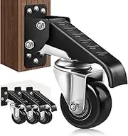 SPACECARE Retractable Workbench Casters Kit, Heavy Duty Workbenches Wheels with 700 lbs Capacity, Adjustable Workbench Casters for Workbenches, Tables, and Cabinets, Easy to Install 4 Pack
