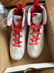 Air Jordan 7 Retro (PS) Pr Topaz Mist 442961-104 (PS) Size 1.5Y damaged Box