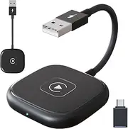 Upgrade Wireless CarPlay Adapter for iPhone Convert Wired to Wireless CarPlay with 5GHz WiFi Plug & Play Dongle Compatible with Most Cars (2017-2022) Supports iPhone 10+ Apple CarPlay Adapter