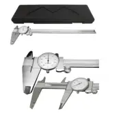 12'' Shockproof Dial Caliper Stainless Steel001'' GRAD Calipers Ruler w/ Case