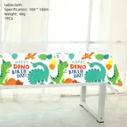 1Pcs 180cm And 108cm Table Cover Dinosaur Party Supplies Tableware Kids Children Birthday Decoration