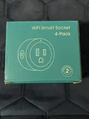 Smart Socket WiFi 4-Pack White Smart Plug Compatible Alexa Google