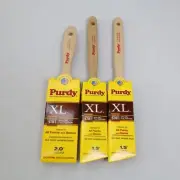 Lot Purdy XL Sprig 2 Flat 1.5 Angle Paint Brush Nylon Poly Bristle Medium Stiff
