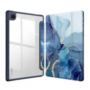 MCC For Samsung Galaxy Tab A9+ Plus 11" Case Cover Clear Back Marble X210 X215 [Blue]