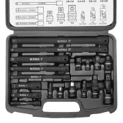 18-Piece Drive Tool Accessory Set, includes 1/4" 3/8” & 1/2” Drive Socket Ext...