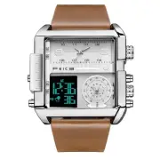 Wathes for Men Digital LED Analog Quartz Wristwatch Business Men’s Watch Mult...