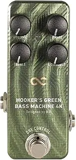 One Control Hooker's Green Bass Machine 4K Bass Overdrive/Distortion Effects Pedal
