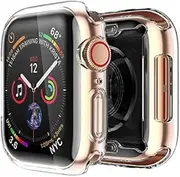 [2-Pack] THRE Apple Watch Series 8 7 41MM Screen Protector Case, Overall Protective Case TPU HD Clear Ultra-Thin Cover (41MM, Clear)