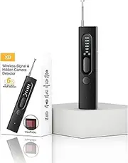 Hidden Camera Detectors, Anti Spy Camera Finder, Listening Device Detector, GPS Tracker Detector 30H Working Time, 5 Levels Sensitivity (Black)