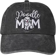 [INNObeta] Poodle Gifts Cap for Women, for Christmas, Birthday, Adjustable Embroidered Baseball Hat Grey