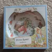 Peter Rabbit By Wedgwood Christmas 1995 Plate Vintage NEW In Box