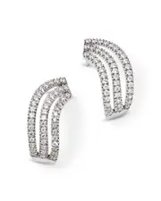 Bloomingdale's Fine Collection Diamond Wavy Earrings in 14K White Gold, 0.5 ct. t. w.