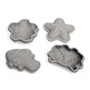 4pc Bigjigs Toys Sand Mould Set Kids/Children Outdoor Beach Toy Stone Grey 18m+