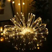 7M 50LED Solar Power LED Solar Powered Rope Tube String Lights -Warm White