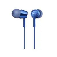 在飛比找PChome24h購物優惠-SONY MDR-EX155AP 入耳式立體聲耳機 深藍