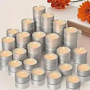 100 Pack Soy Tealight Candles - 100% Natural Soy Wax,4 Hours Long Burning,Unscented White Tea Candles Bulk for Party Centerpieces,Sabbath,Wedding