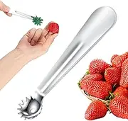 Tomato Corer Remover,Strawberry Stainless Steel Stem Remover Tool - Portable Tomato Top Stem, Stalks, Ergonomic Handle Kitchen Gadget